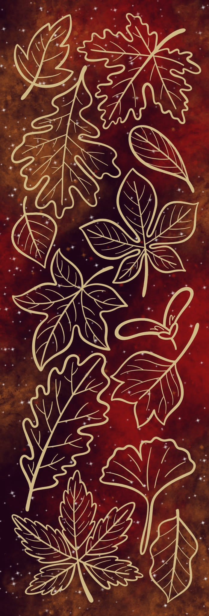 Gold Foil Autumn Bookmark