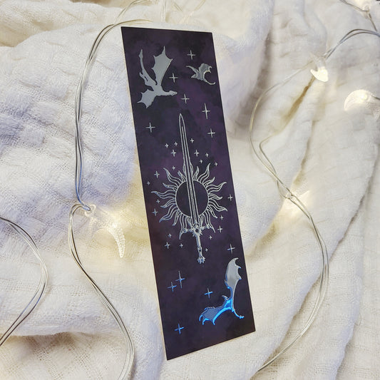 Silver Foil Romantasy Bookmark