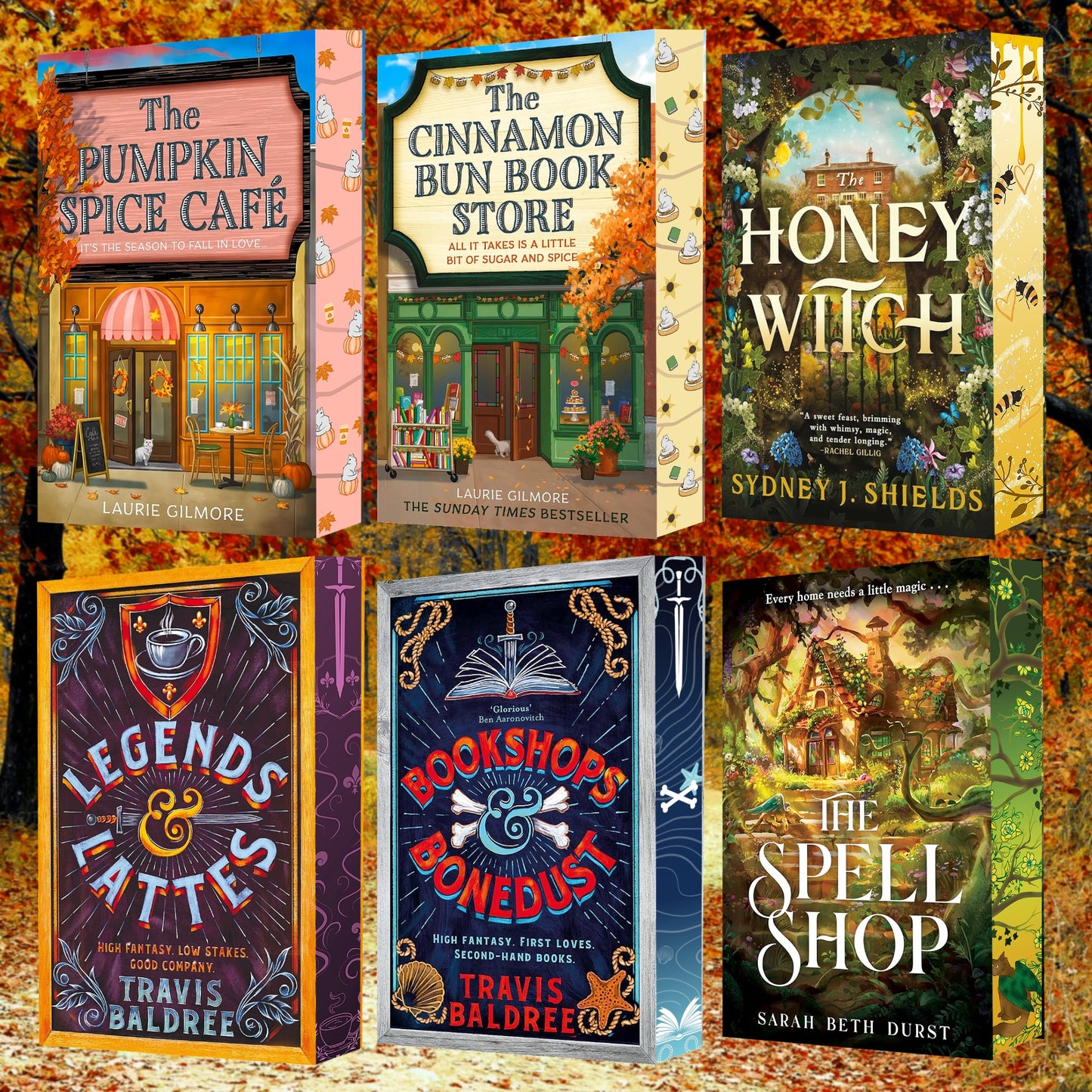 Cozy Fall Books: Full Bundle (The Spellshop + The Honey Witch + Legends and Lattes + Bookshops and Bonedust + The Pumpkin Spice Café + The Cinnamon Bun Book Store)