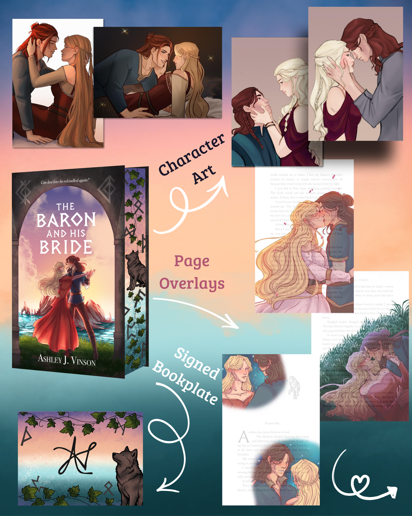 PREORDER - SIGNED BOOKPLATE + ART + OVERLAYS The Baron and his Bride