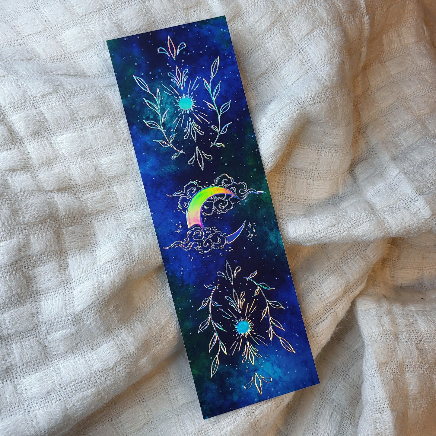Holographic Silver Foil Night Sky Bookmark