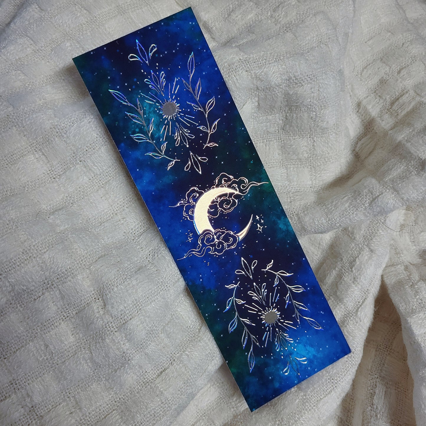 Holographic Silver Foil Night Sky Bookmark