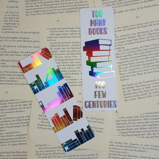 Too Many Books Foiled Bookmark