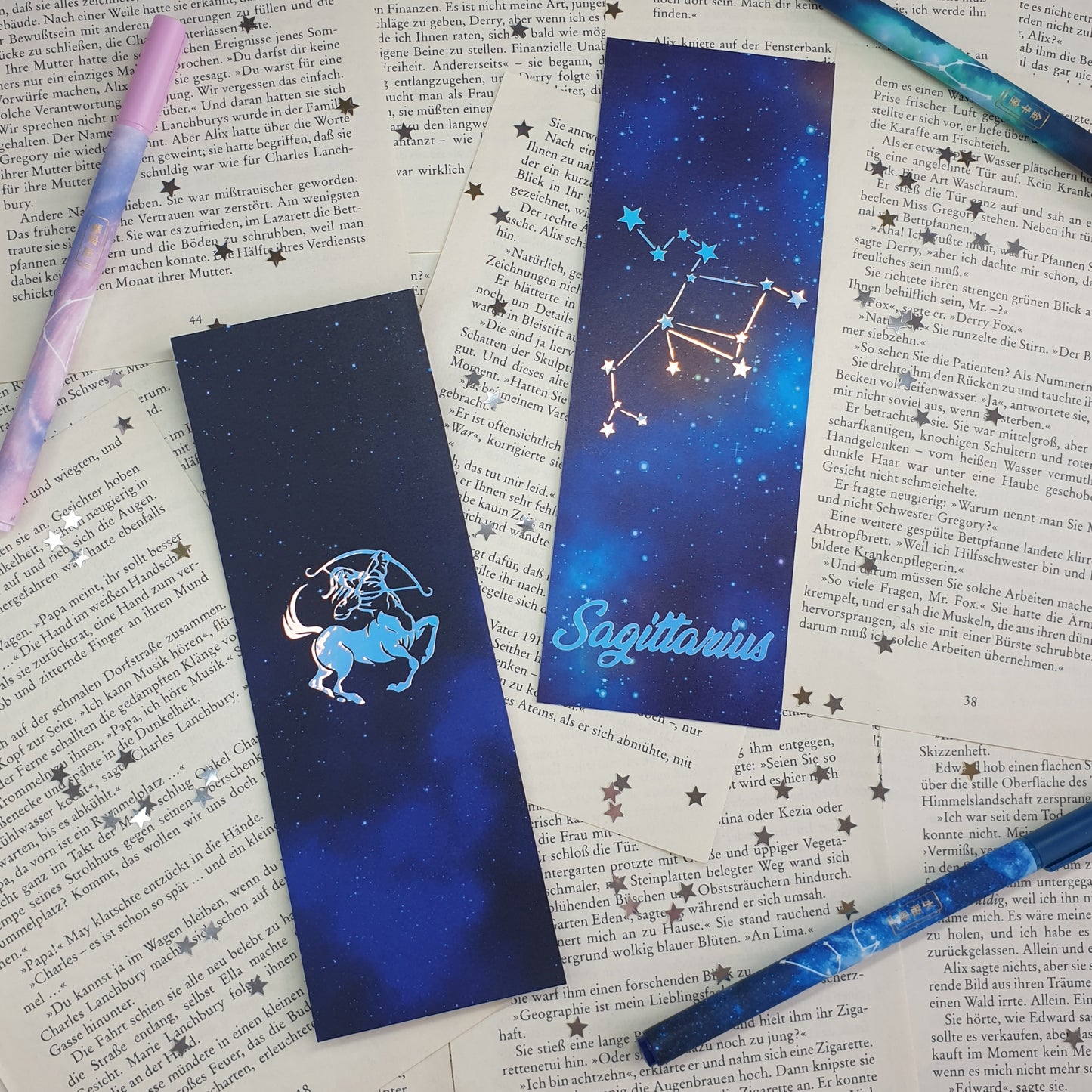 Sagittarius - Holo Vinyl Star Sign/ Zodiac Sign Galaxy Bookmark
