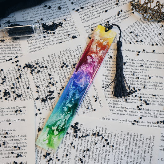 Rainbow Resin Bookmark - Ready Made